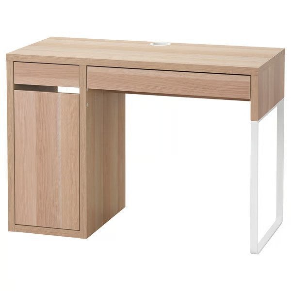 MICKE lichtbruin bureau Ikea, Huis en Inrichting, Ophalen, 105 cm, Gebruikt, 50 cm