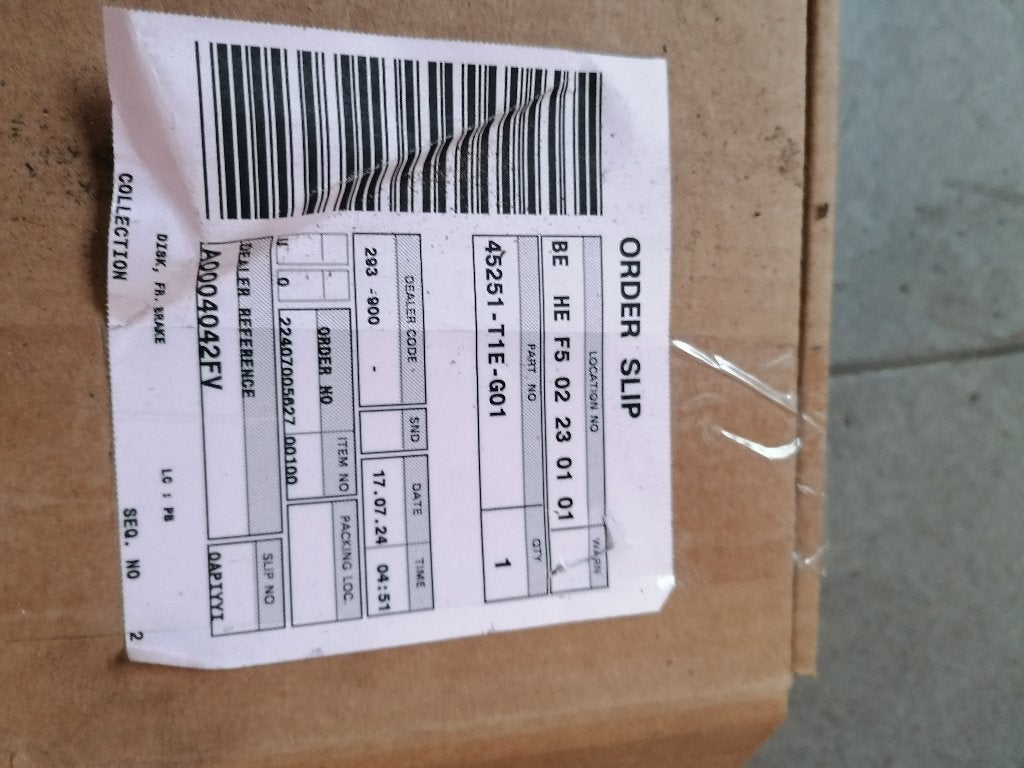 Remschijven NIEUW Honda CRV 1,6i-DTEC, Enlèvement, Neuf, Honda