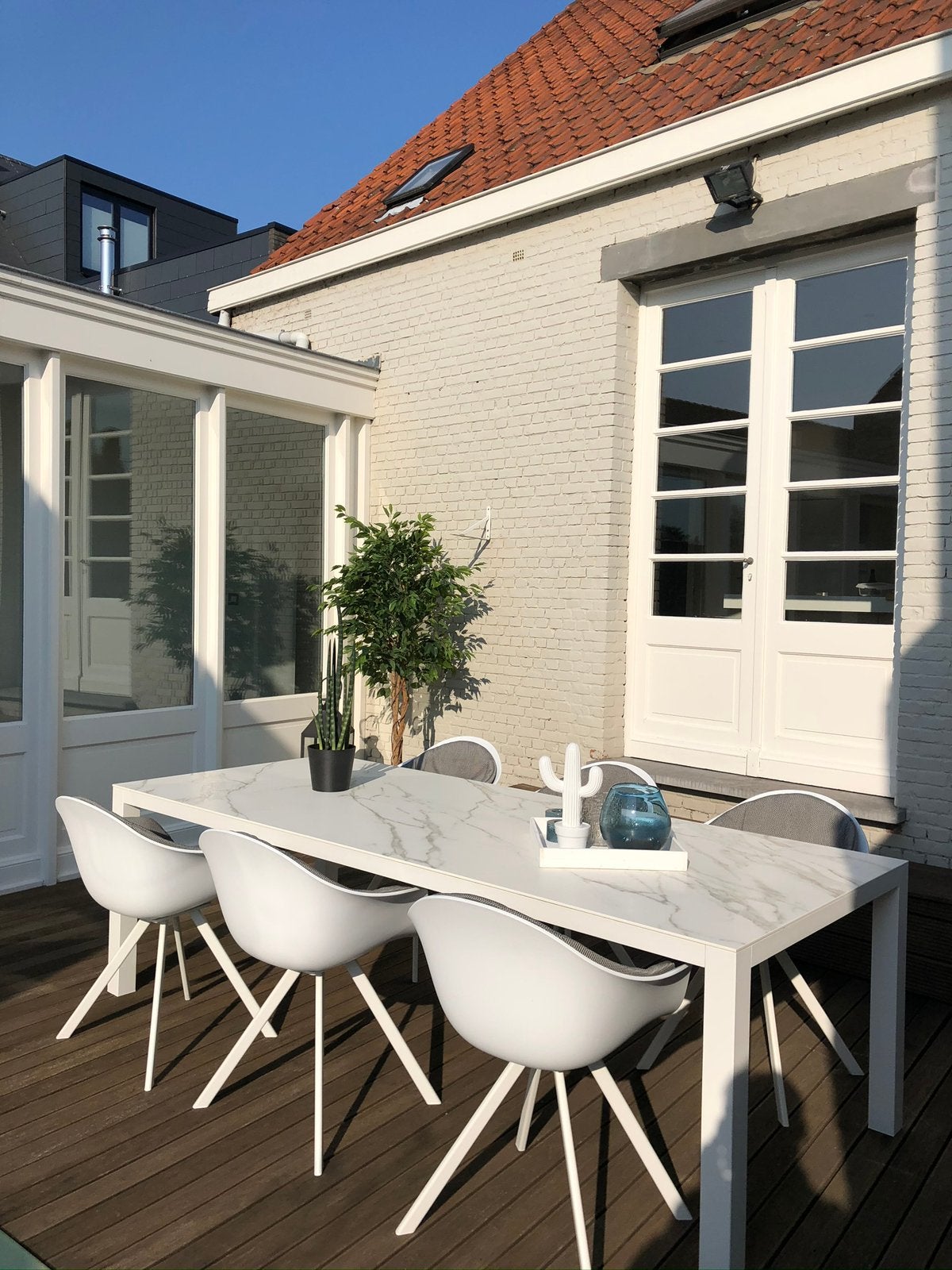 Tuinset Bristol  - 240x100 - 6 stoelen + kussens, Ophalen, Zo goed als nieuw, Aluminium