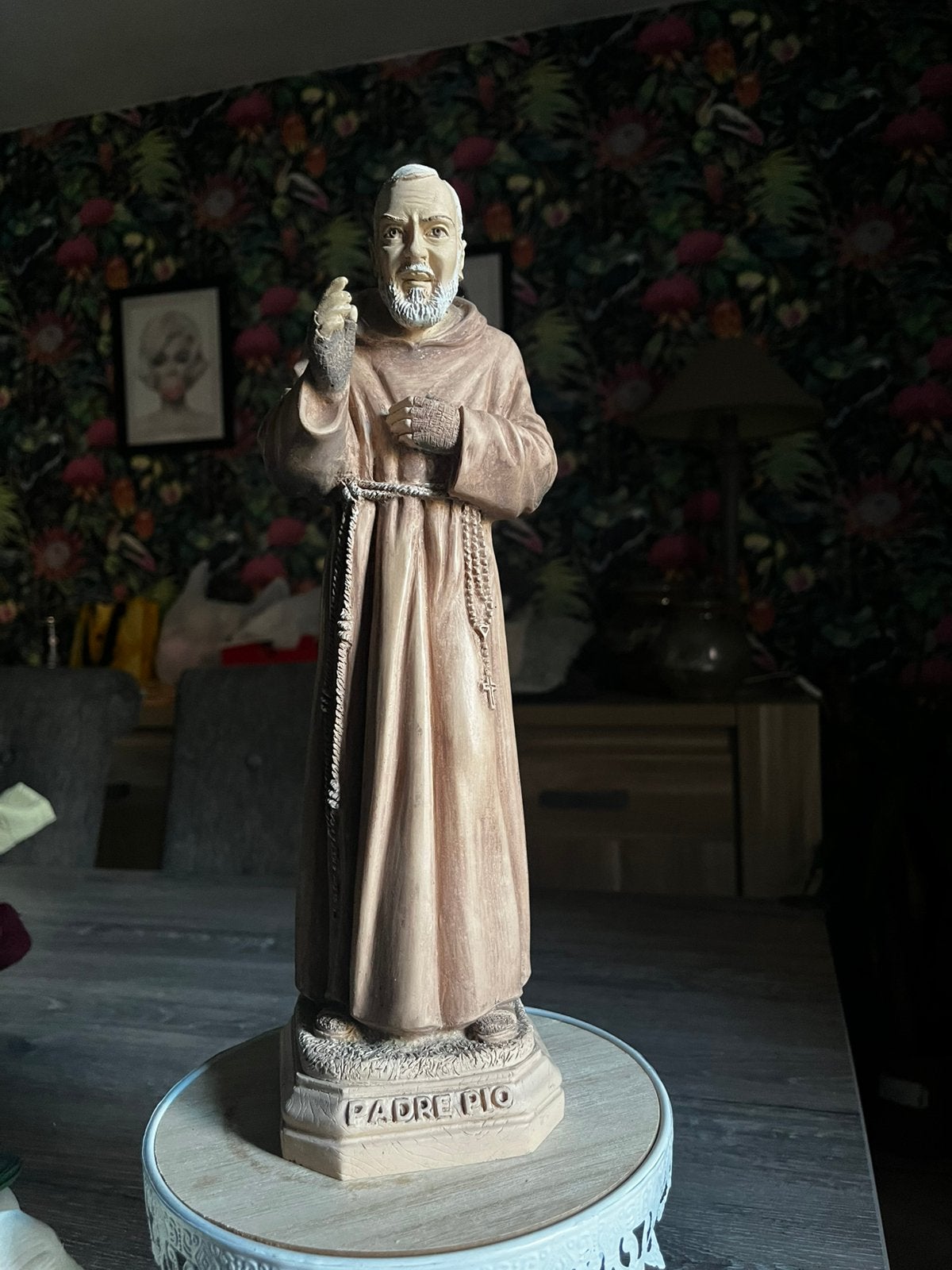 Zwaar Heiligenbeeld Pater Pio van Pietrelcina, Ophalen of Verzenden