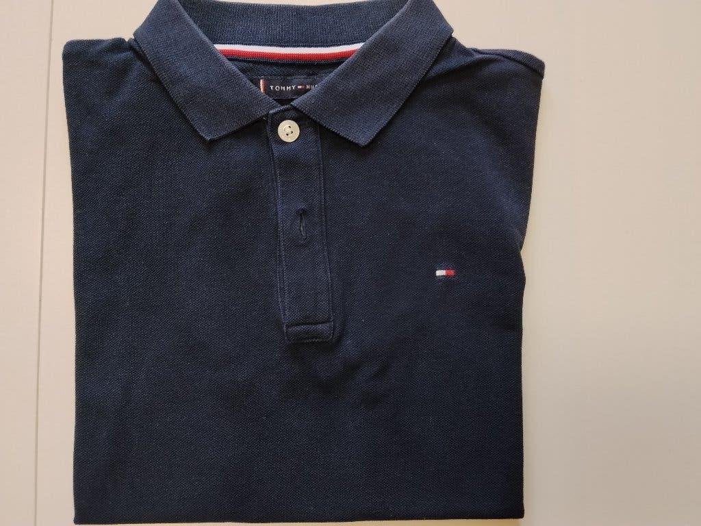 donkerblauwe polo Tommy Hilfiger 12 jaar, Kinderen en Baby's, Ophalen, Jongen of Meisje, Shirt of Longsleeve, Tommy Hilfiger