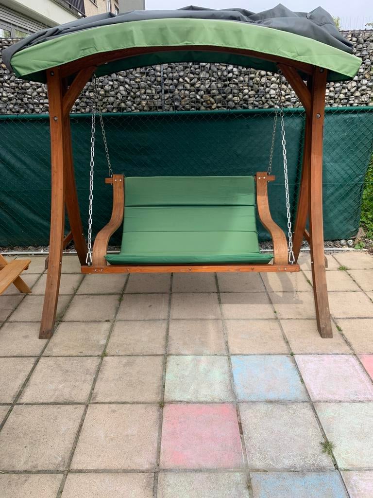 Blumfeldt Tahiti tuinschommel, Tuin en Terras, Ophalen, Gebruikt, Hout, Schommelbank