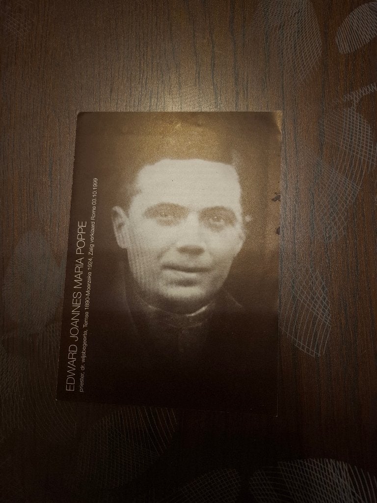 Priester Poppe gebedskaartje, Verzamelen, Ophalen of Verzenden