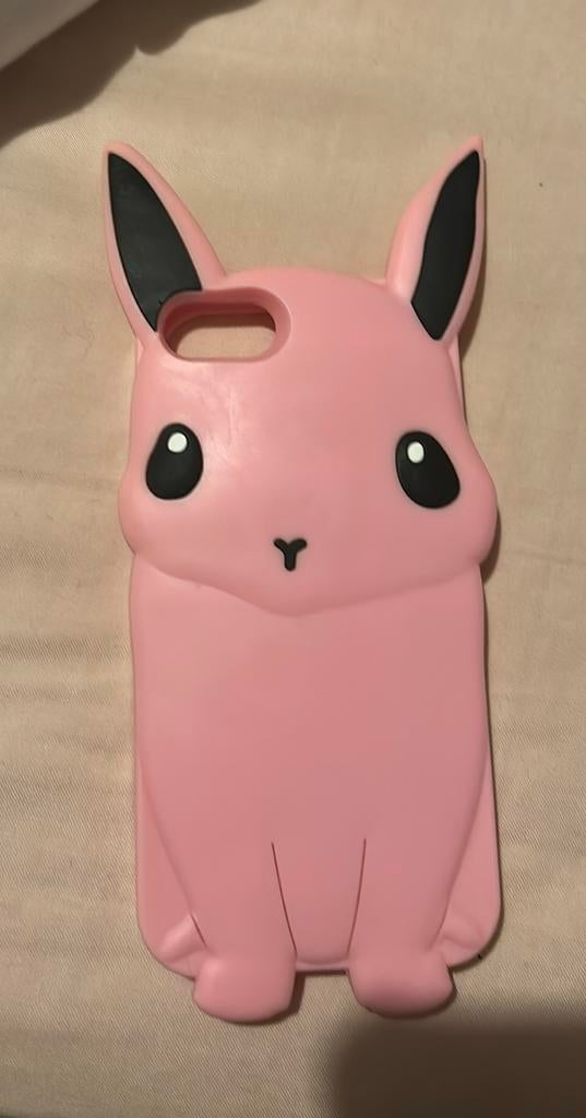 Coque lapin rose, Enlèvement ou Envoi, Comme neuf, IPhone SE (2020), Housse ou Sac