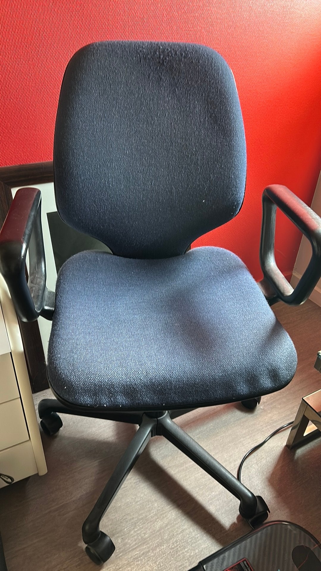 Chaise de bureau en tissu bleu, Enlèvement, Utilisé, Chaise de bureau