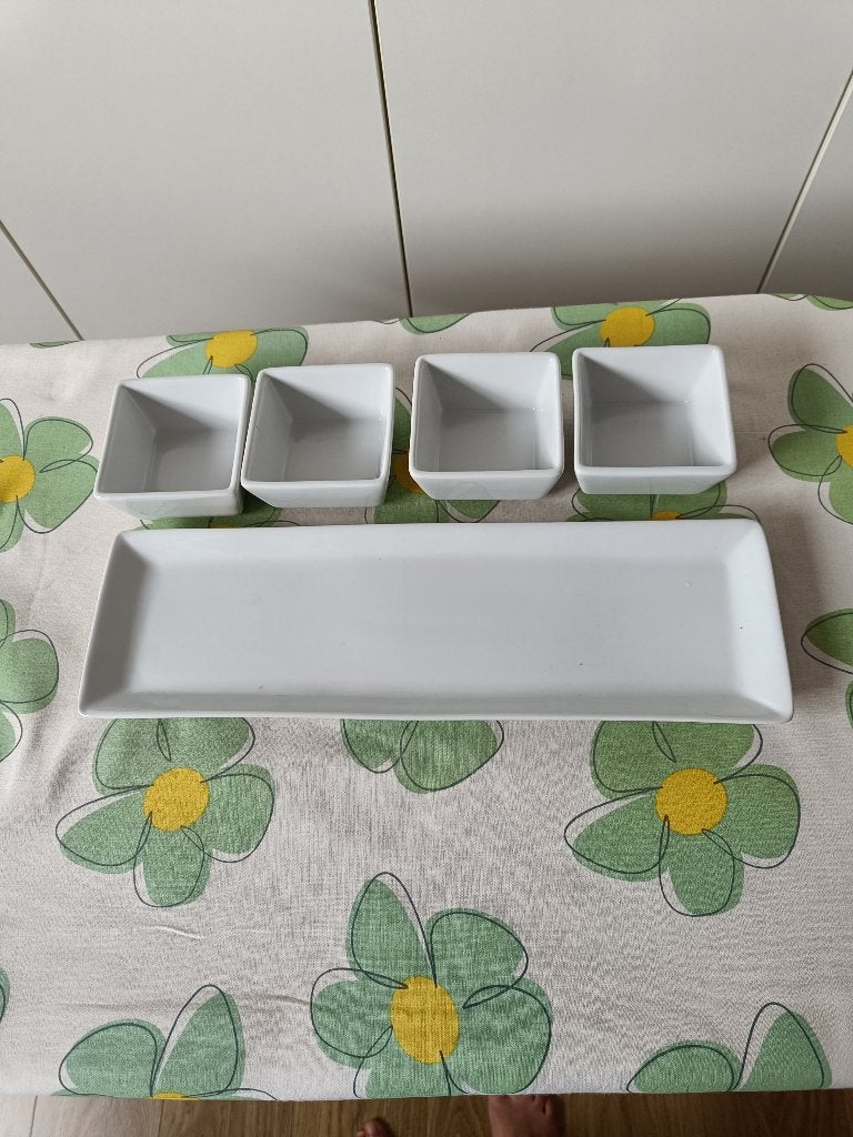 Plateau met 4 potjes voor aperitief hapjes, Pierre, Enlèvement, Utilisé, Autres types