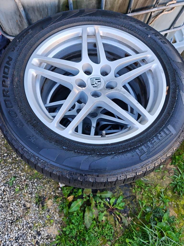 Jantes Porsche + pneus, Autos : Pièces & Accessoires, Pneus & Jantes, Pneus été, 18 pouces, Jante(s), 235 mm