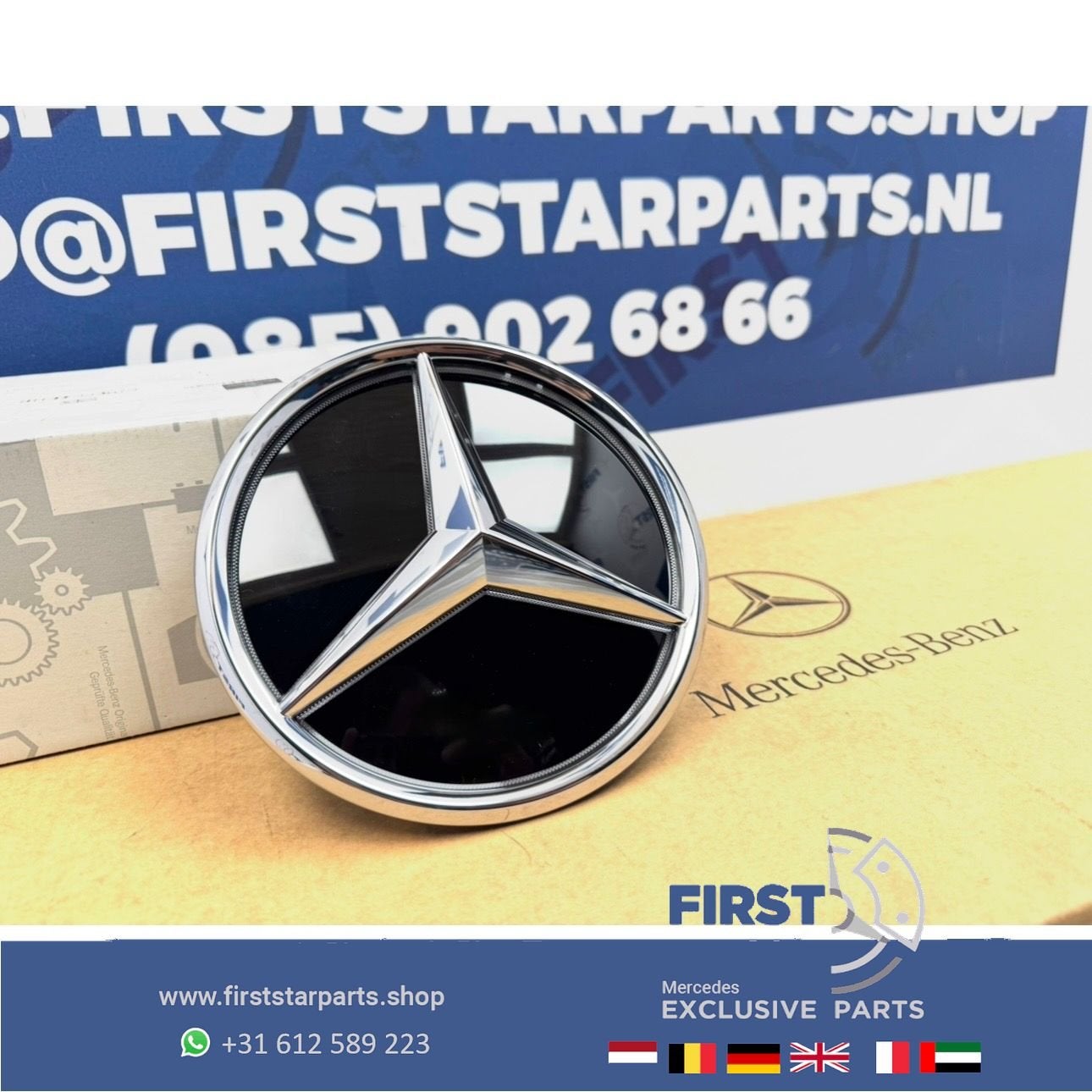 A2438100000 Mercedes STER LOGO VERLICHT GLANS CHROOM W176 W1