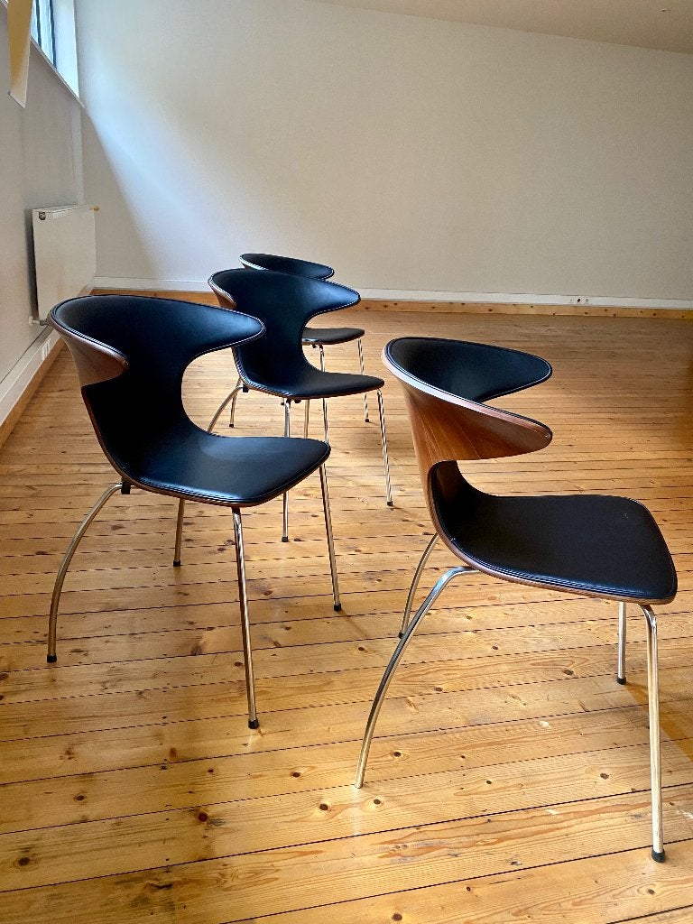 design de chaise, Maison & Meubles, Enlèvement, Quatre, Noir, Bois