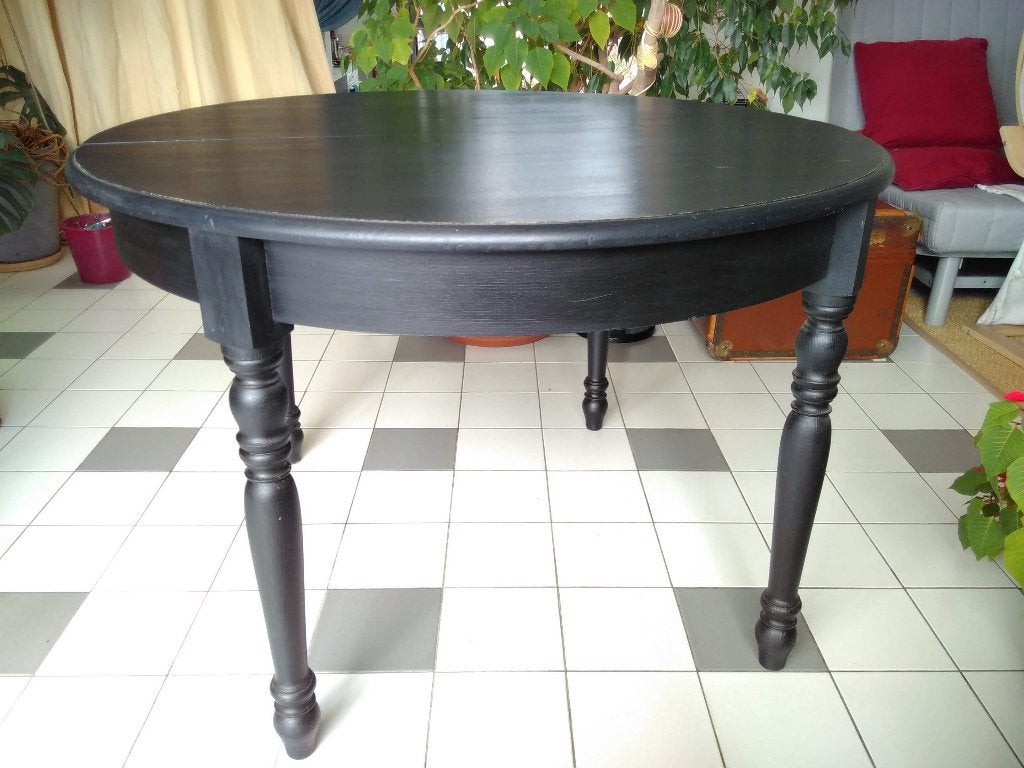 Table extensible noire, 150 à 200 cm, Cinq personnes ou plus, 100 à 150 cm, Enlèvement