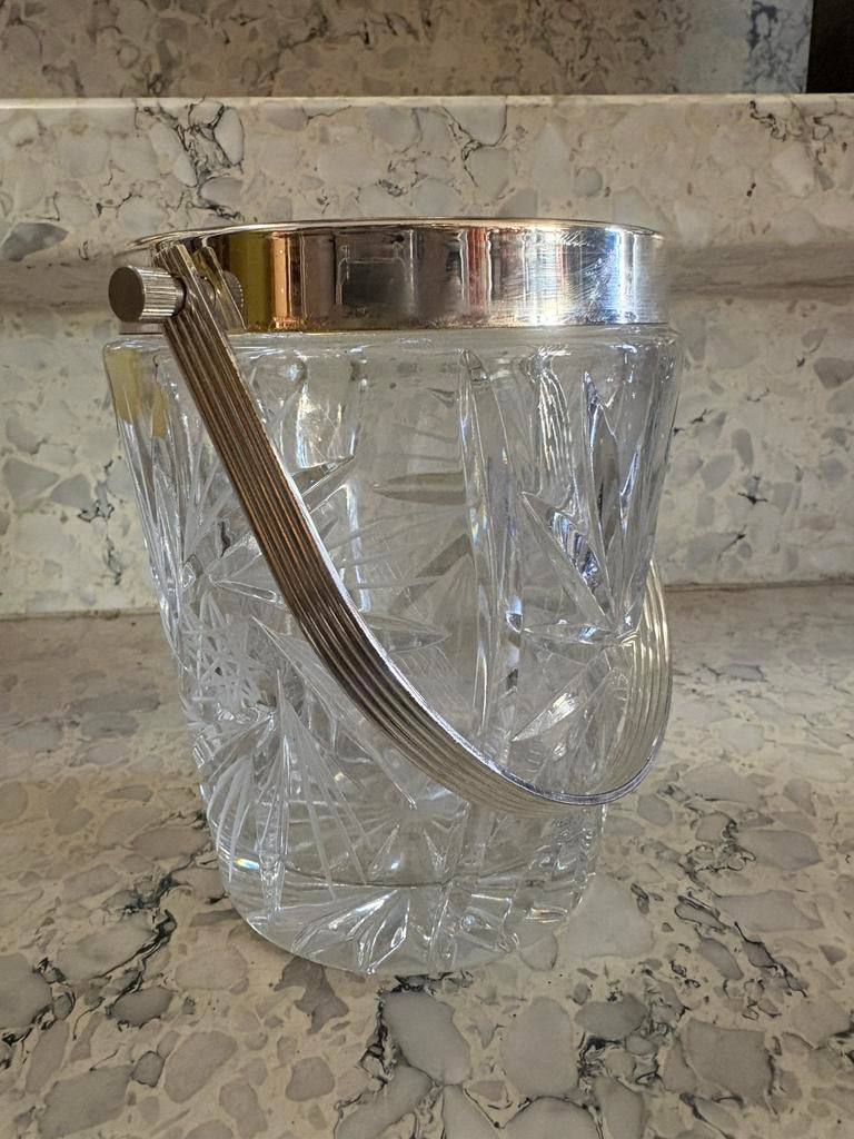 Antiek facet geslepen kristal ijsemmer, Antiek en Kunst, Antiek | Glaswerk en Kristal, Ophalen of Verzenden