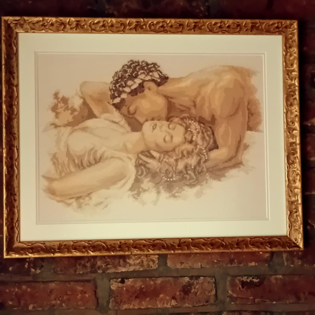 kruissteek Man en vrouw, Antiek en Kunst, Ophalen of Verzenden