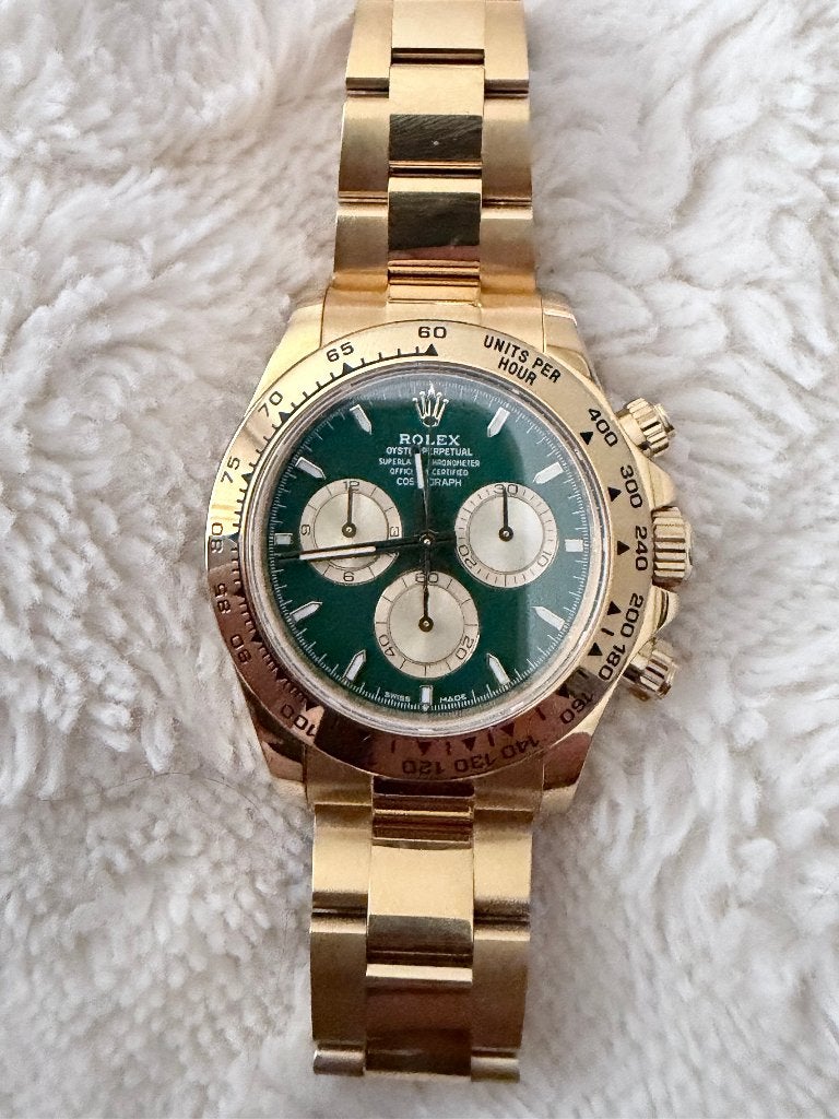 Rolex Daytona green dial, Montre-bracelet, Autres marques, Enlèvement ou Envoi, Comme neuf