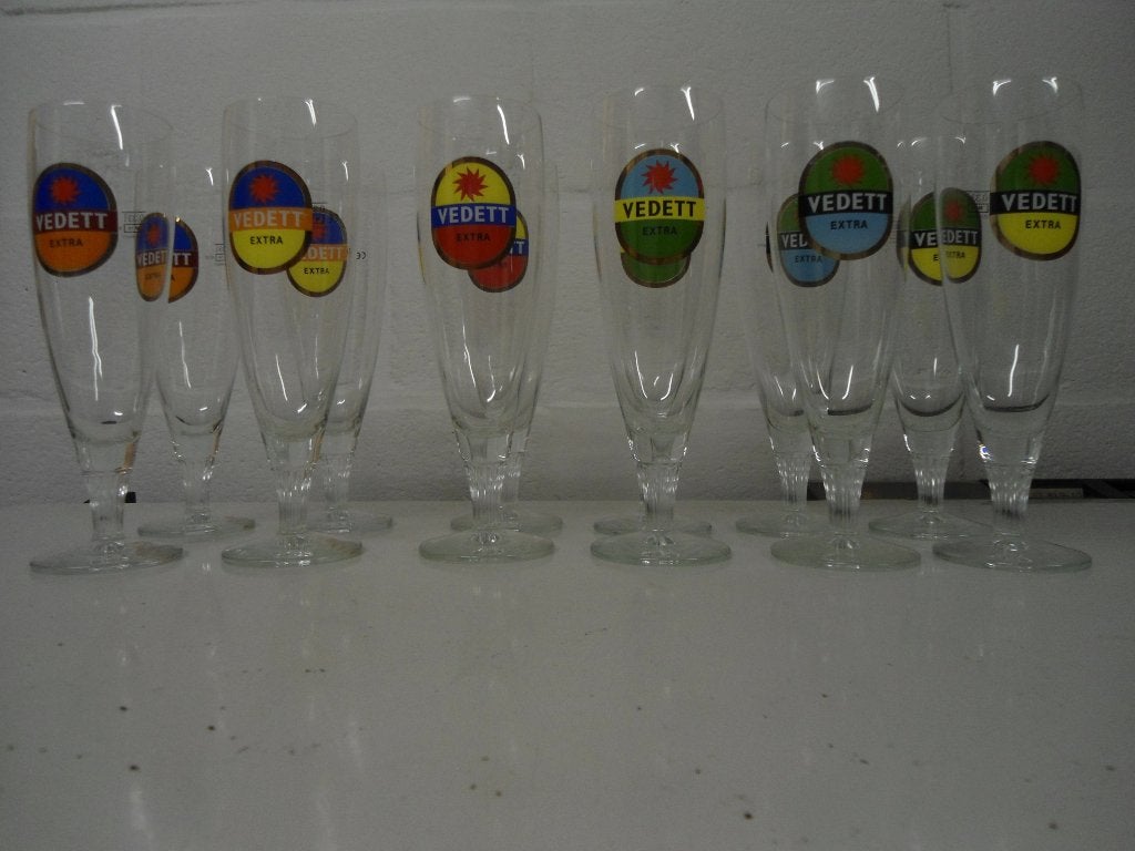 verschillende vedett verzamel glazen. Nieuw, Verzamelen, Ophalen of Verzenden, Nieuw, Glas of Glazen