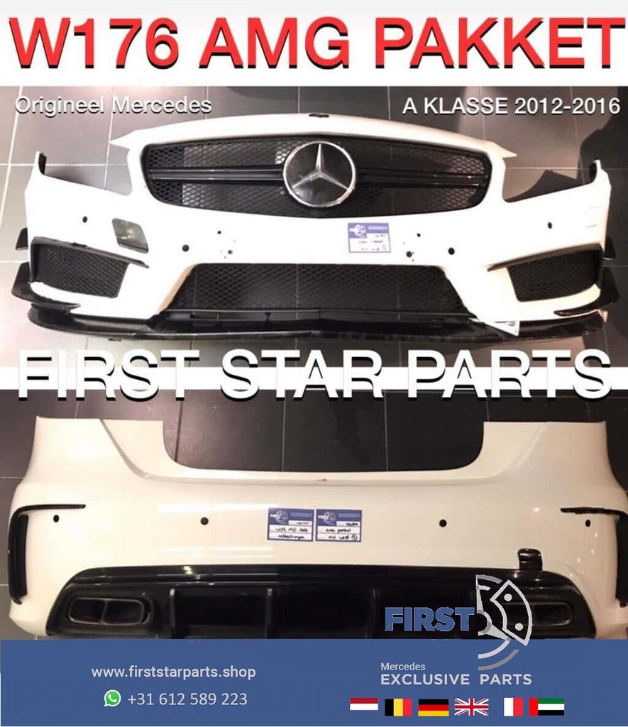 W176 A45 AMG PAKKET ORIGINEEL Mercedes A Klasse WIT AERO PER, Gebruikt, -, Ophalen of Verzenden, Bumper