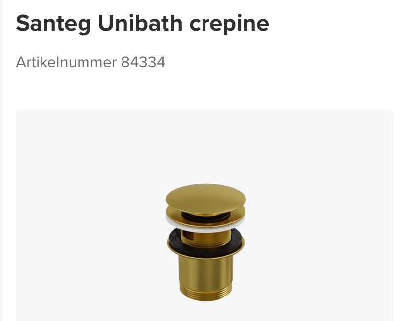 Badstop goud, Doe-het-zelf en Bouw, Sanitair, Ophalen, Nieuw, Bad