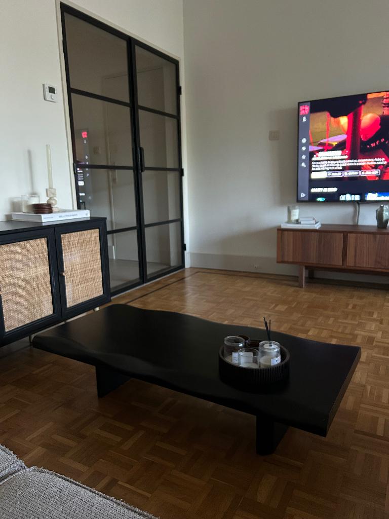 table basse noire, 100 à 150 cm, Moins de 50 cm, Hout, Enlèvement