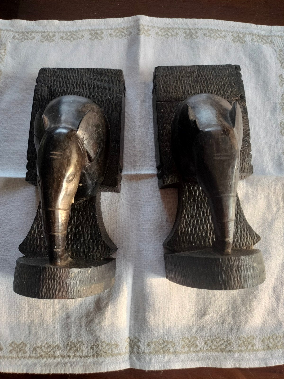 Serre-livres, Sculpture, 21 cm, Fait main, Bois