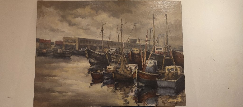 Tableau peinture  lewille omer, Antiquités & Art, Art | Peinture | Classique, Peint à la main, Peinture acrylique, Enlèvement