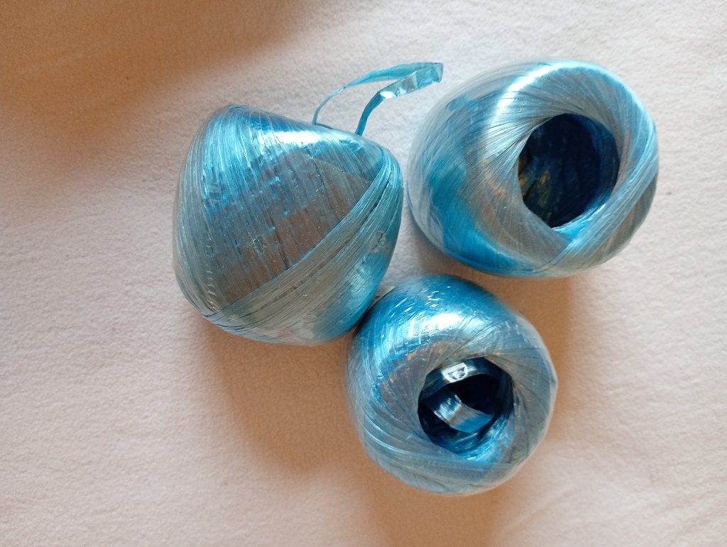 Parrot Mark raffia blauw 3x, Ophalen of Verzenden, Nieuw, Blauw, Knutselmateriaal