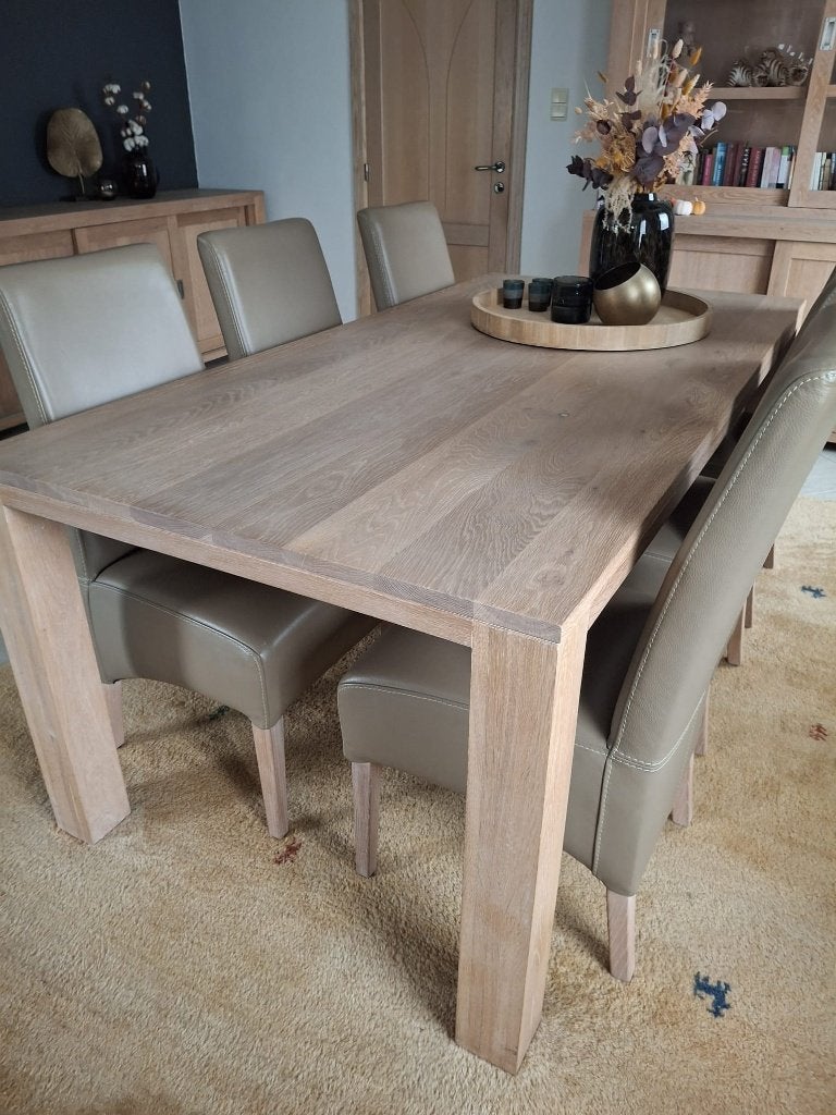 Eiken eetkamertafel, Huis en Inrichting, Ophalen, Hedendaags modern, Eikenhout, 50 tot 100 cm
