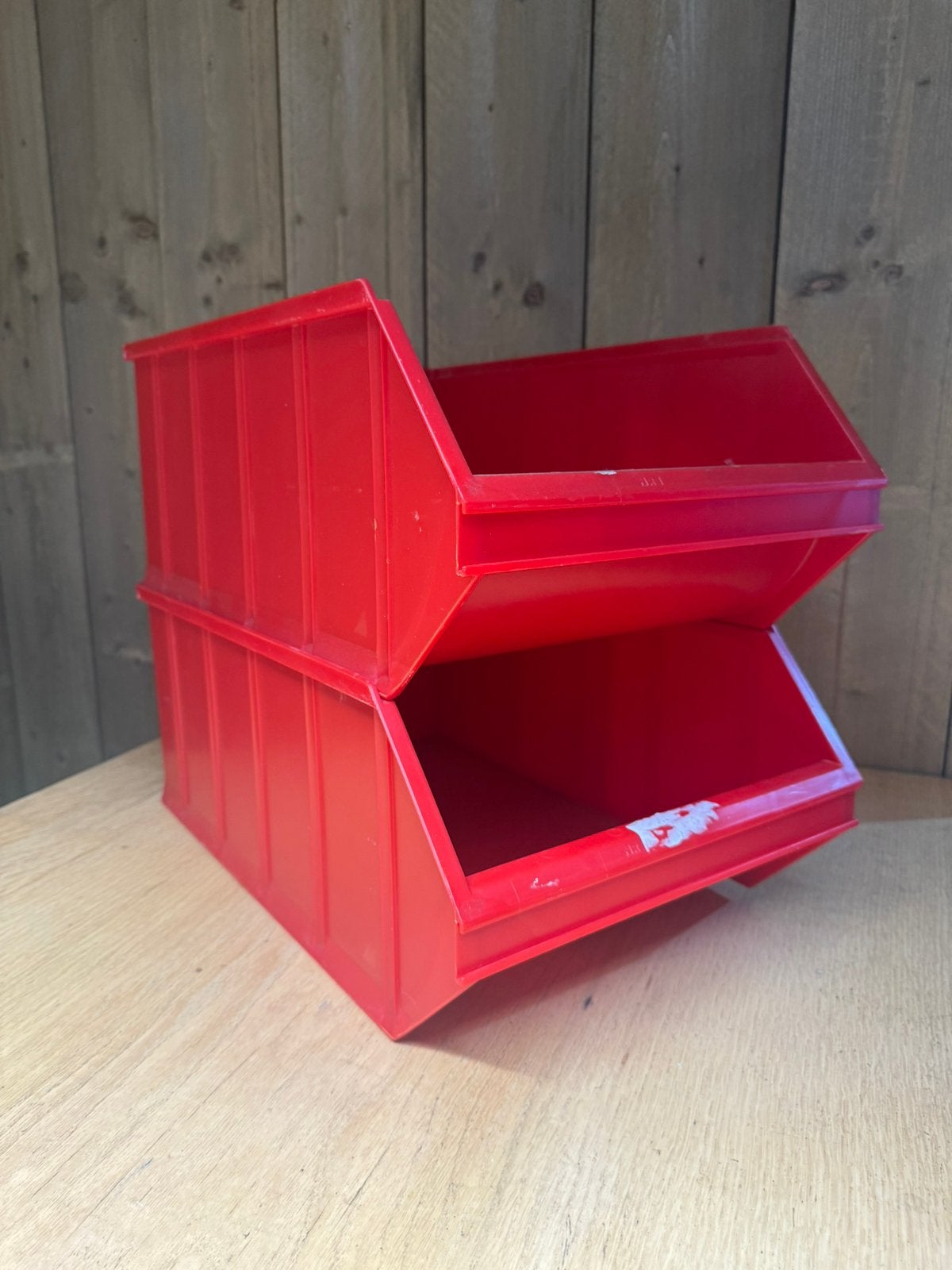 Kunststof bakken stapelbakken grijpvoorraad 50x30x20cm, Doe-het-zelf en Bouw, Ophalen, Zo goed als nieuw