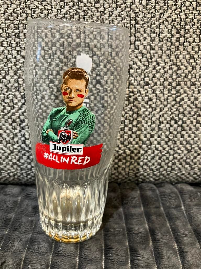 Glas Jupiler rode duivels all in red voetbal simon mignolet, Ophalen of Verzenden, Zo goed als nieuw