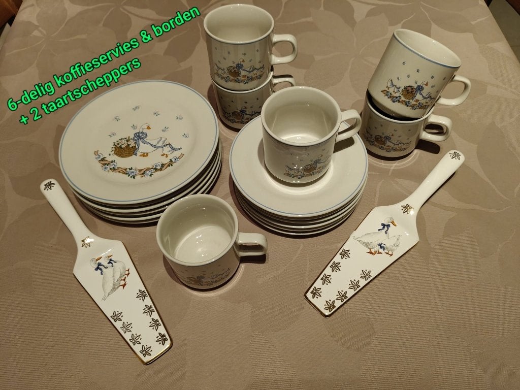 Porseleinen koffieservies, Ophalen
