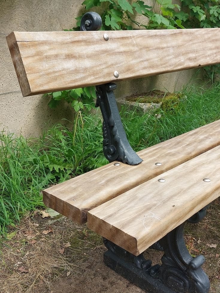 oude gietijzeren tuinbank  zware tuinbank, Antiek en Kunst, Ophalen