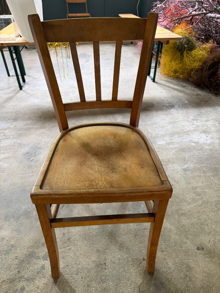 Houten stoel, Ophalen, Gebruikt, Bruin, Eén