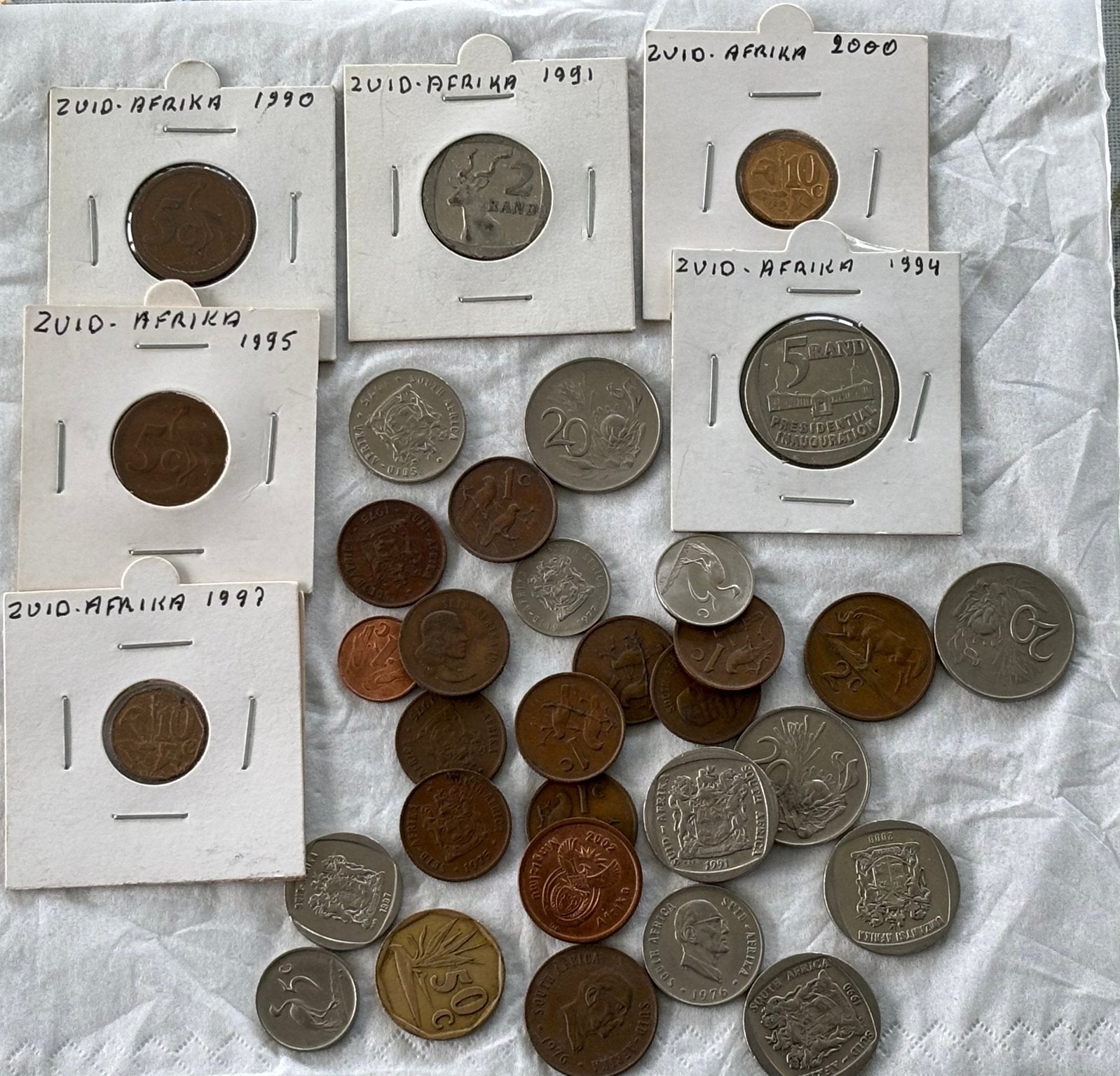 Lot monnaies d’Afrique du Sud, Enlèvement ou Envoi, Afrique du Sud, Monnaie en vrac