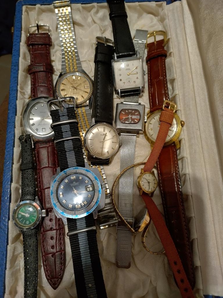 lot vintage horloges, Handtassen en Accessoires, Horloges | Antiek, Ophalen of Verzenden, Seiko, Onbekend
