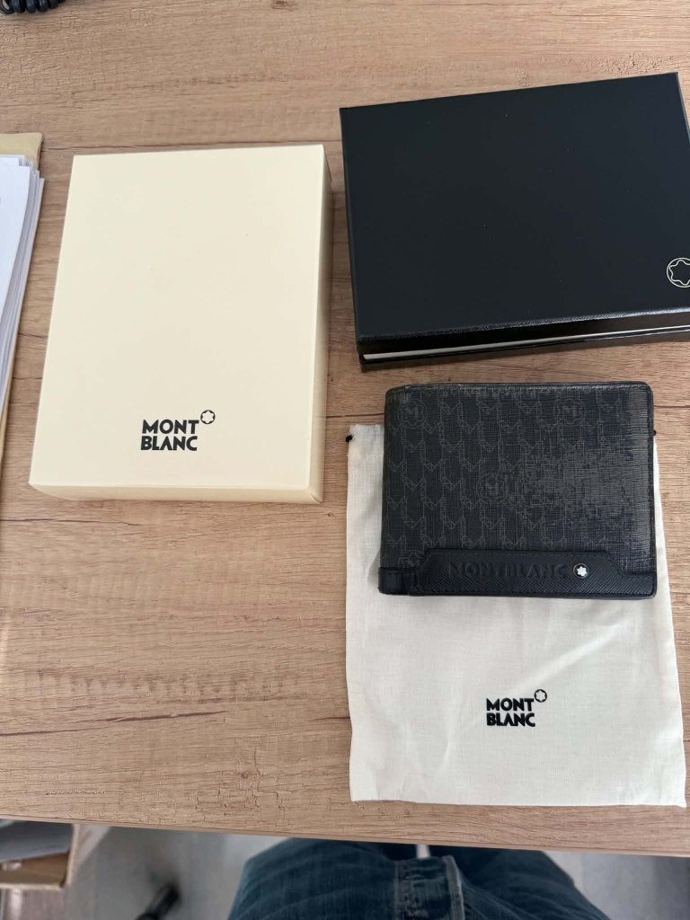 Montblanc Signature Wallet 11cc - portefeuille - Compleet, Handtassen en Accessoires, Overige merken, Gebruikt, Zwart, Ophalen of Verzenden