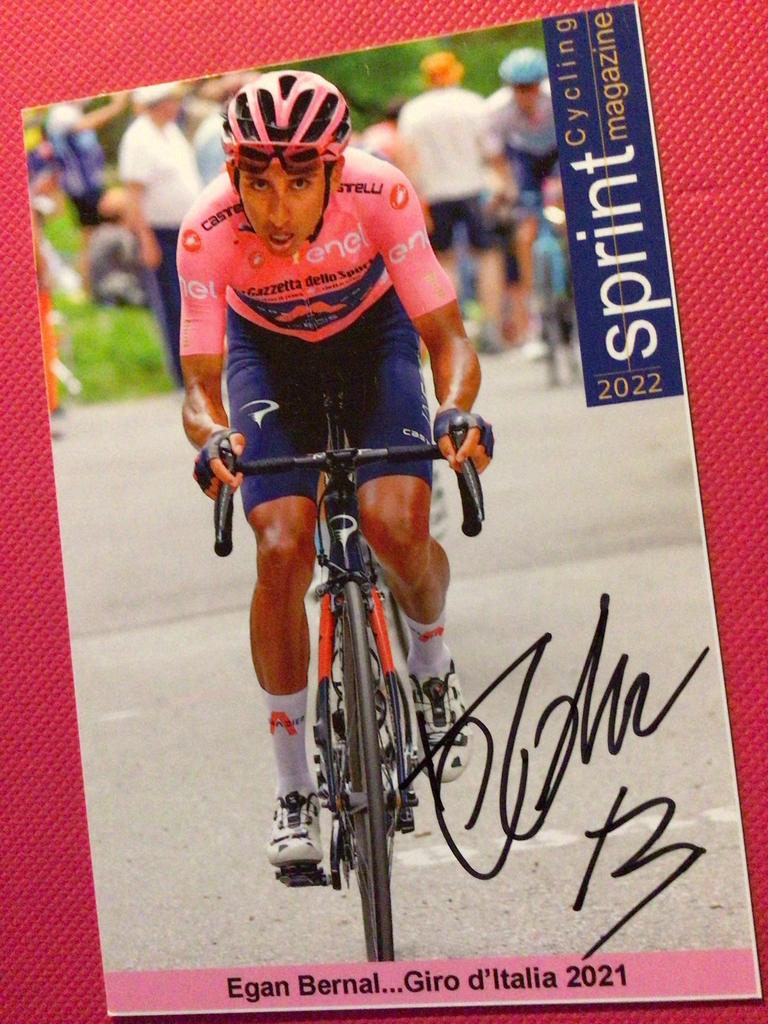 wielerkaart 2021 giro team ineos  egan bernal  signe, Envoi, Comme neuf