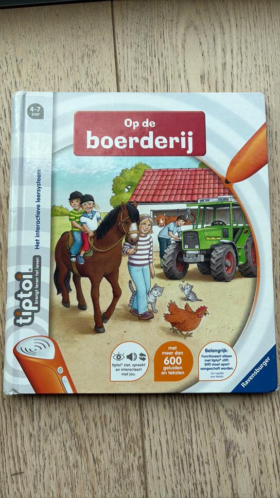 Tiptoi boek. Op de boerderij., Kinderen en Baby's, Speelgoed | Educatief en Creatief, Ophalen, Zo goed als nieuw, Ontdekken, Met geluid