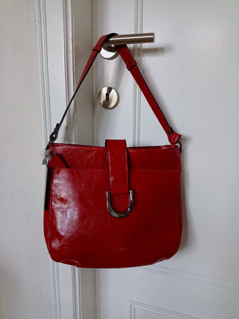 nieuw - Inès Delaure rode hand / schoudertas, Ophalen of Verzenden, Nieuw, Rood, Schoudertasje