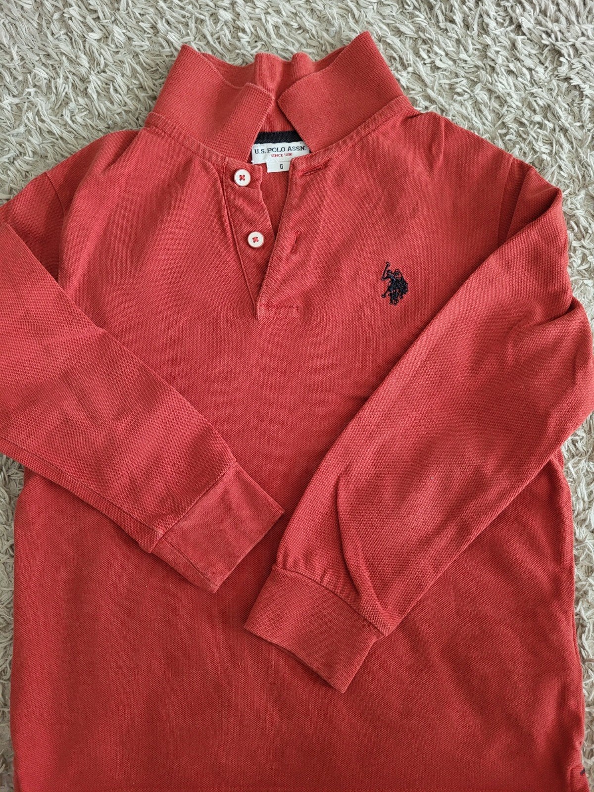 Polo shirt lange mouwen polo club 6 jaar., Kinderen en Baby's, Ophalen