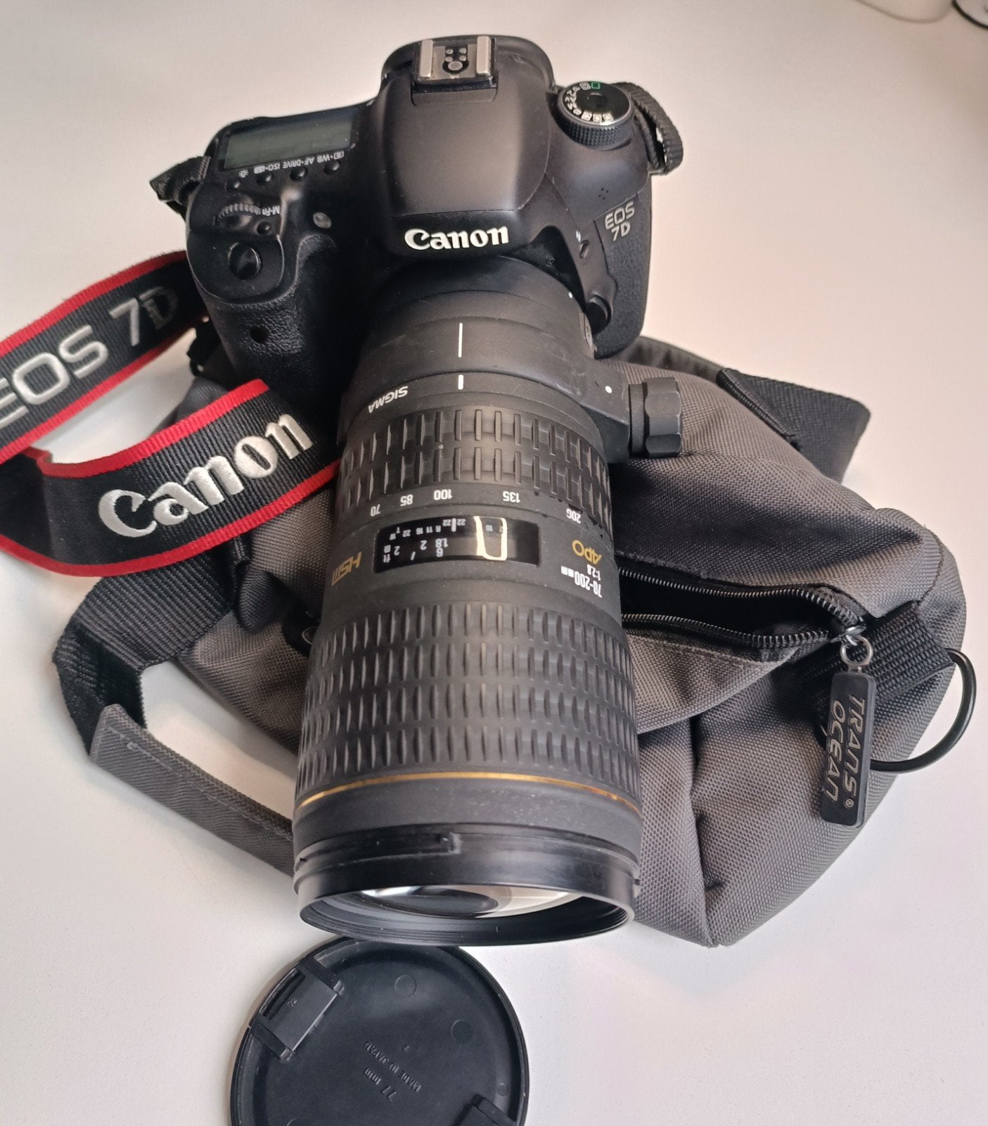Réflex Canon EOS 7D + Objectif Sigma 70-200, TV, Hi-fi & Vidéo, Enlèvement ou Envoi, Canon, Accessoires, Autofocus