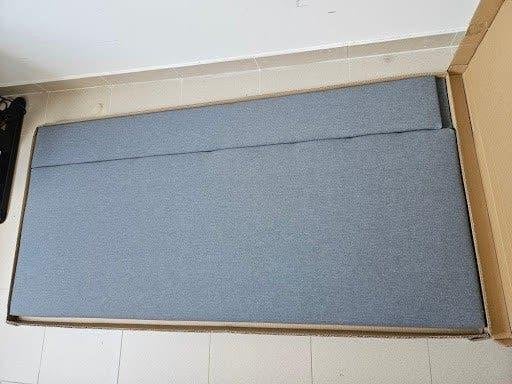 Tête de lit IKEA SÄBÖVIK 160cm Gris Chiné - NEUVE, Maison & Meubles, Neuf, Autres dimensions, Gris, Tissu