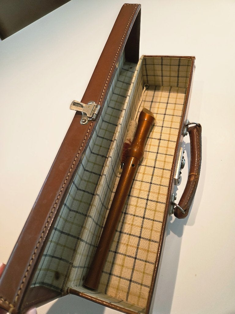 Goldon houten blokfluit, Muziek en Instrumenten, Ophalen, Gebruikt, Met koffer, hoes of etui