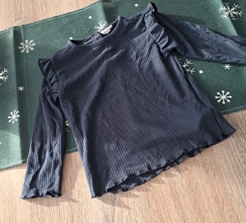 Donkerblauwe longsleeve Maat 86 GRATIS, Kinderen en Baby's, Ophalen of Verzenden, Gebruikt, Meisje, Shirtje of Longsleeve