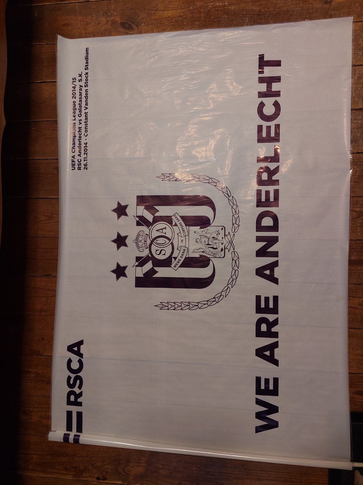 drapeau flag anderlecht galatasaray 2013 2014, Collections, Enlèvement ou Envoi