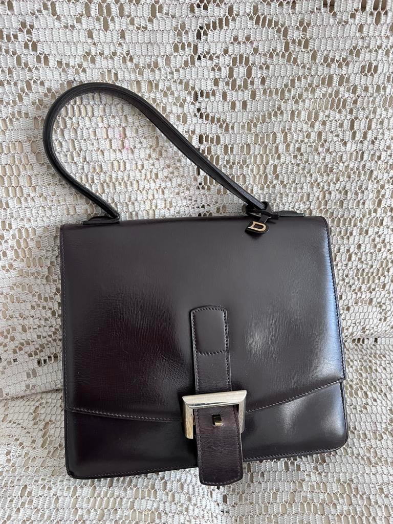 Sac DELVAUX vintage cuir marron, Enlèvement ou Envoi, Comme neuf