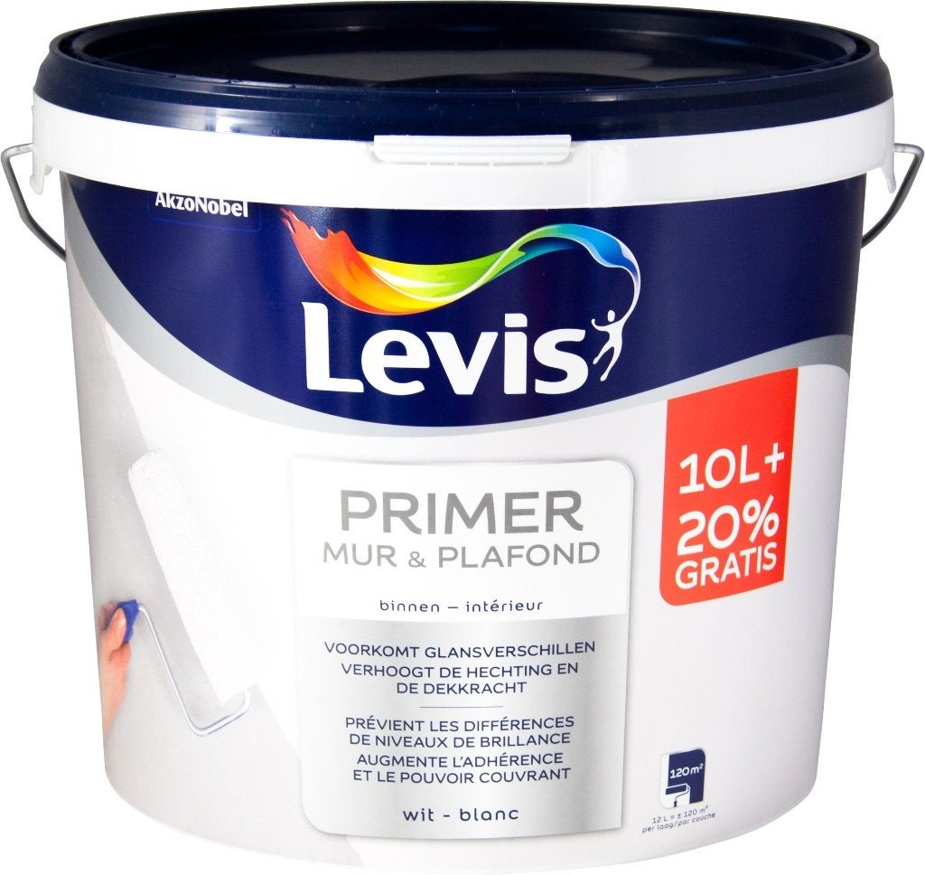 Levis primer muur & plafond 12L, Ophalen, Nieuw