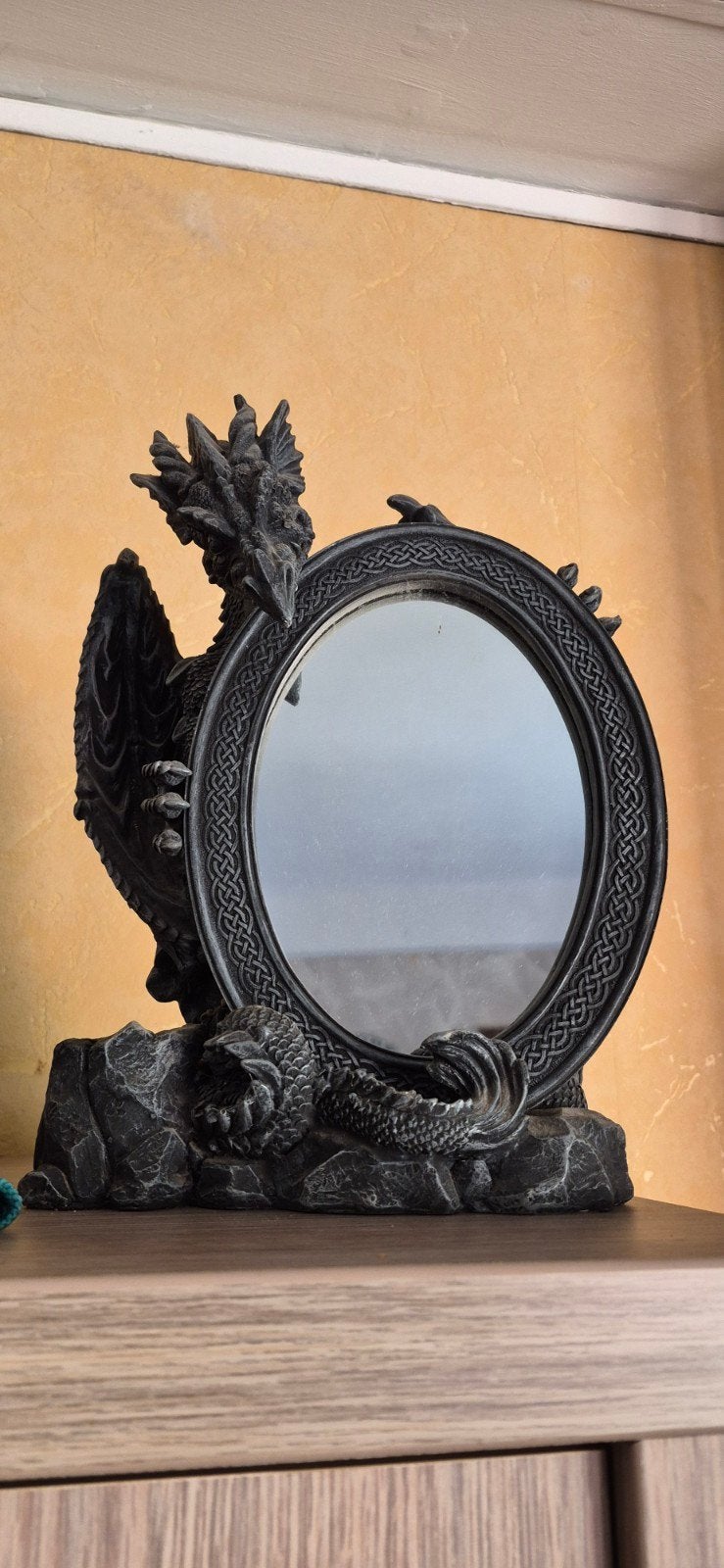 miroir dragon fantastique, Moins de 100 cm, Comme neuf, Enlèvement, Moins de 50 cm