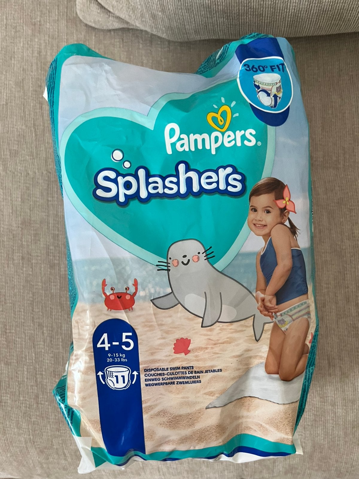 Zwemluier pampers splashers maat 4-5 (7 stuks), Kinderen en Baby's, Ophalen, Nieuw