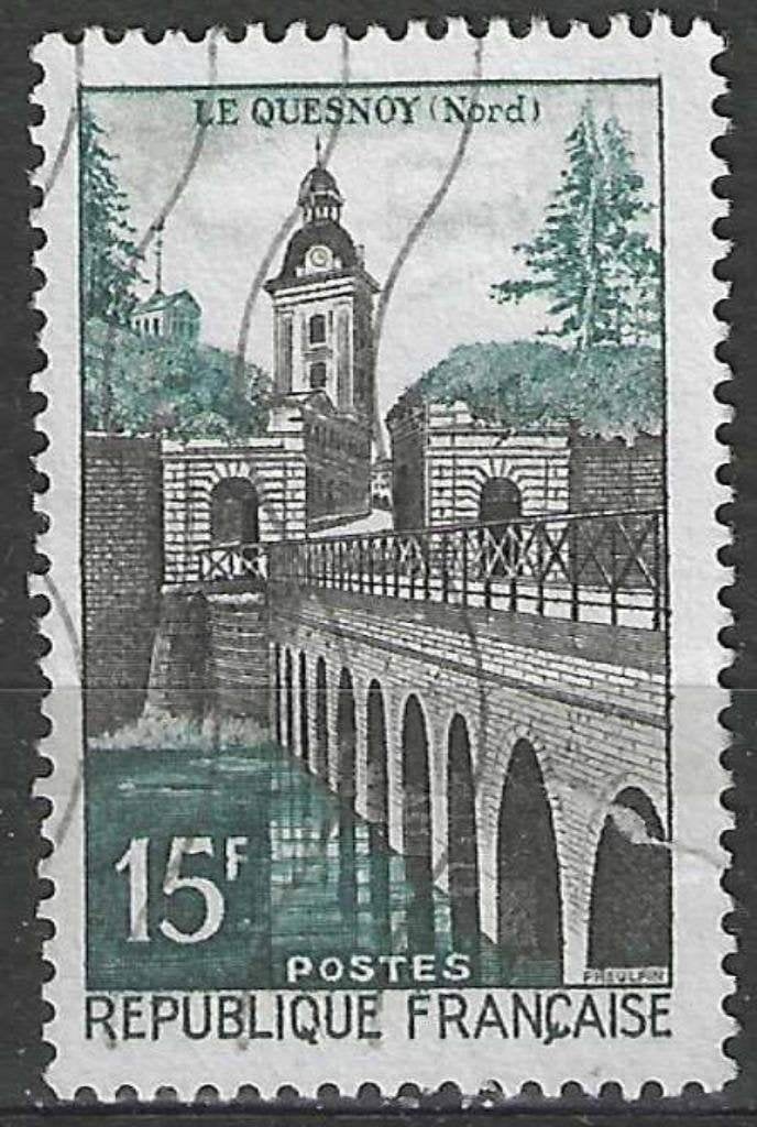 France 1957 - Yvert 1106 - Remparts Vauban - 15 F. (ST), Envoi, Affranchi