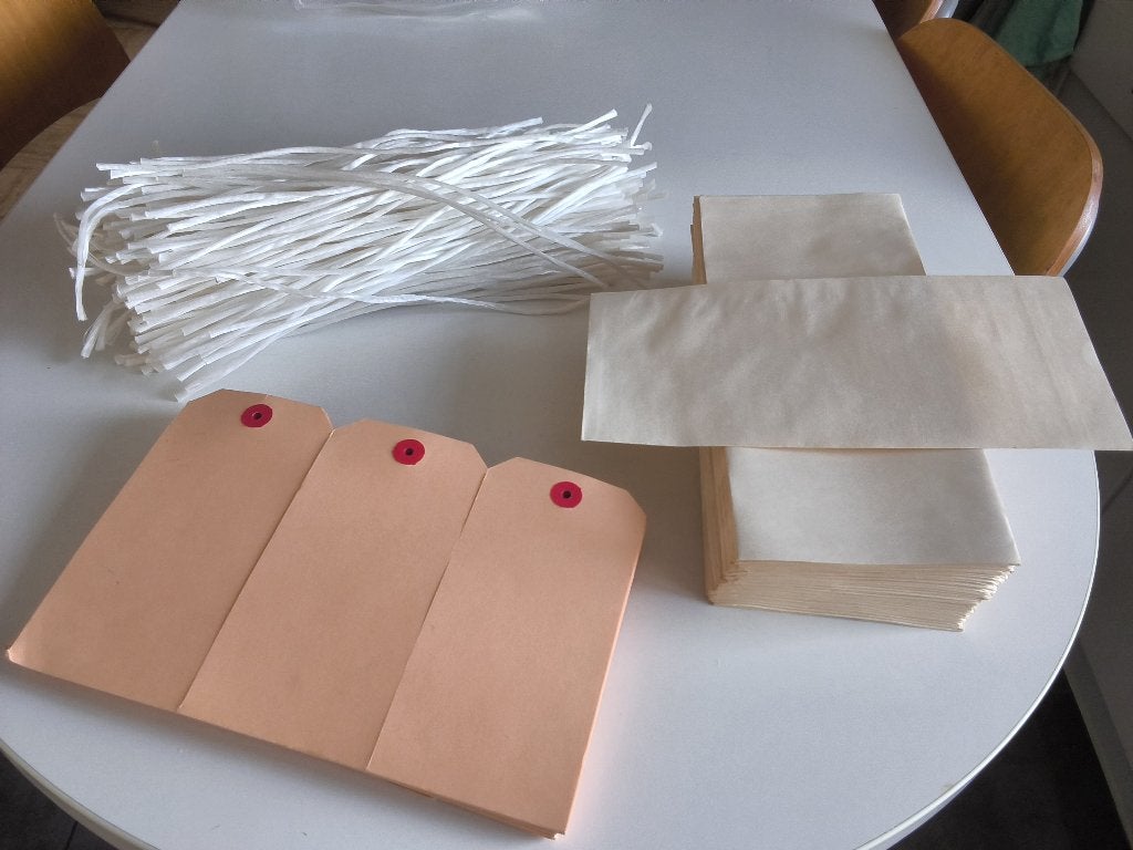 160 sachets papier fort + étiquettes marquage + liens, Jardin & Terrasse, Enlèvement ou Envoi