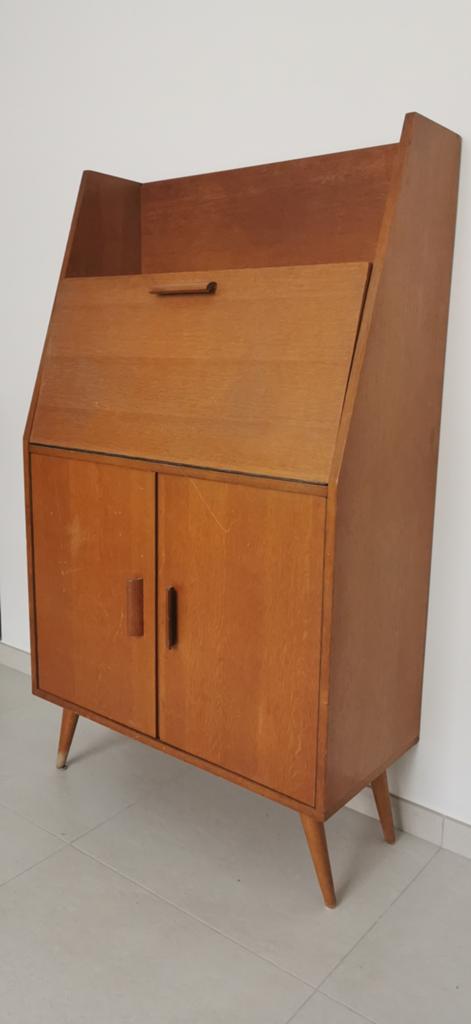 Scandinavisch meubilair, jaren 50/60/70. Vintage bureau, Huis en Inrichting, Kasten | Secretaires, Ophalen, Gebruikt, Scandinave