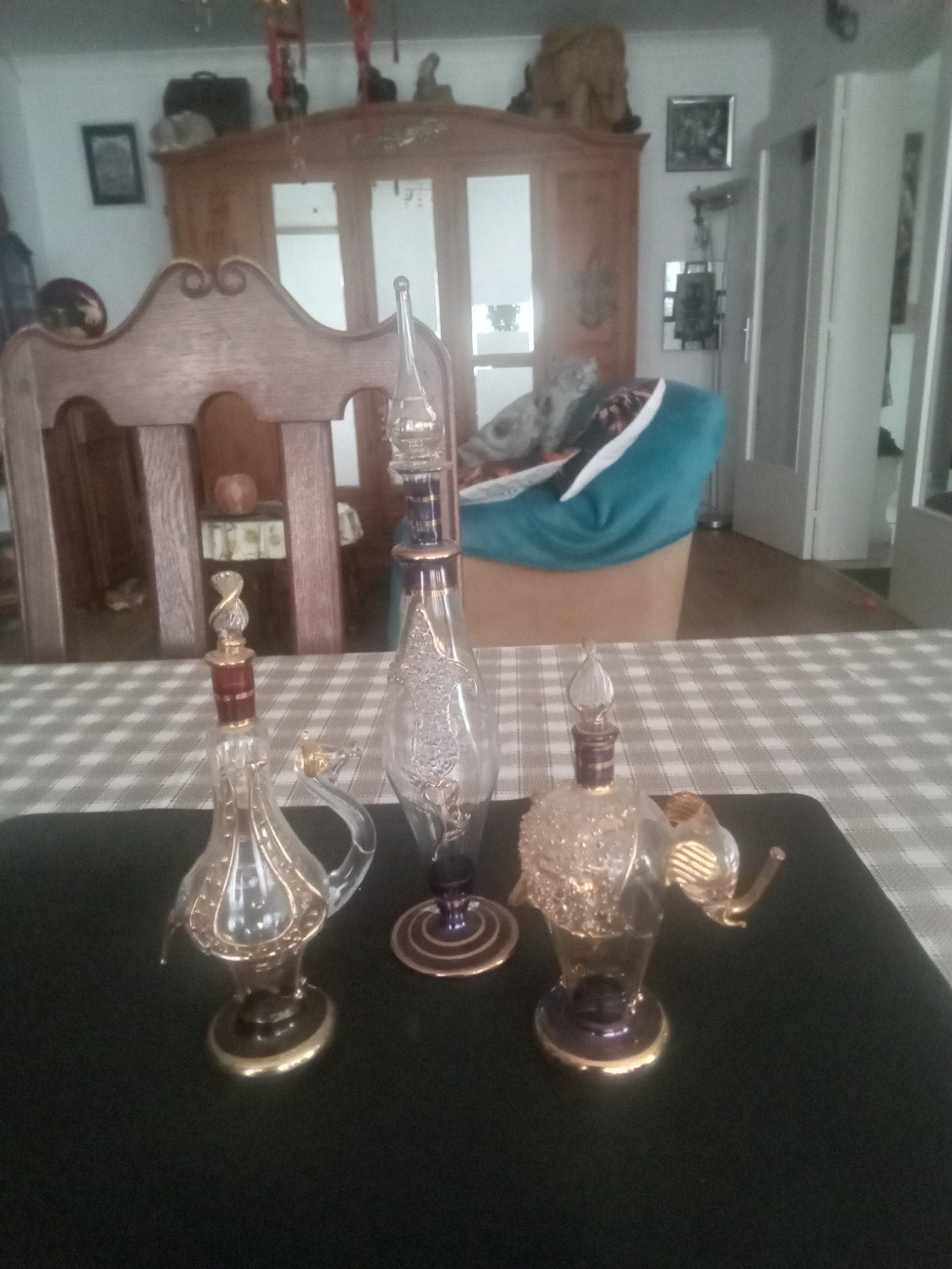 flacon a parfum souffle a la bouche artisanal egyptien, Verzamelen, Parfumverzamelingen, Ophalen of Verzenden